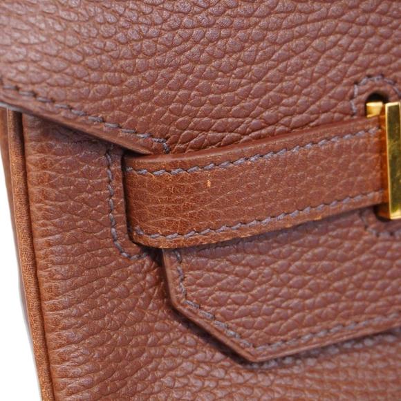 Hermes handbag Birkin 40 □B stamp Ardennes Brown Men's Women's - Picture 13 of 16